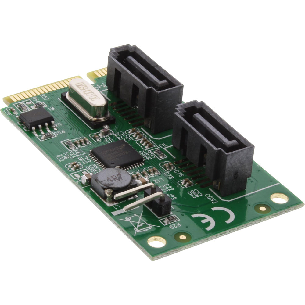 66907 MINI PCIE CARD 2.0 SATA 2x 6GBS RAID 0/1/SPAN INLINE
