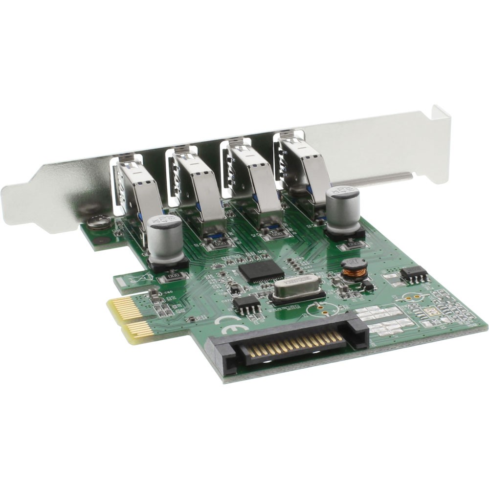 76661C PCI EXPRESS CARD USB3.0 4PORT INCL. LOW PROFILE BRACKET & 4pin aUX.POWER INLINE
