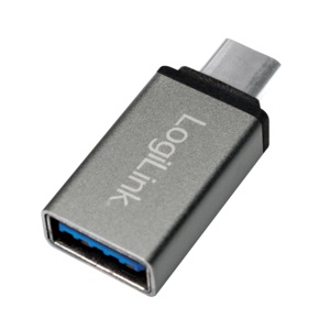 AU0042 USB-C TO USB3.0 F USB ADAPTER, SILVER LOGILINK