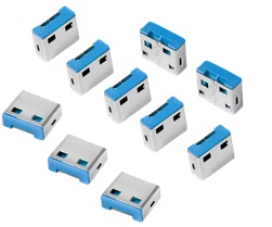 AU0046 USB PORT BLOCKER (10xLOCKS) LOGILINK