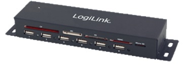 CR0035 6PORT HUB METAL W/CR USB2.0 LOGILINK