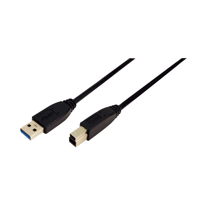 CU0023 USB3.0 Cbl A-MALE to B-MALE 1m LOGILINK