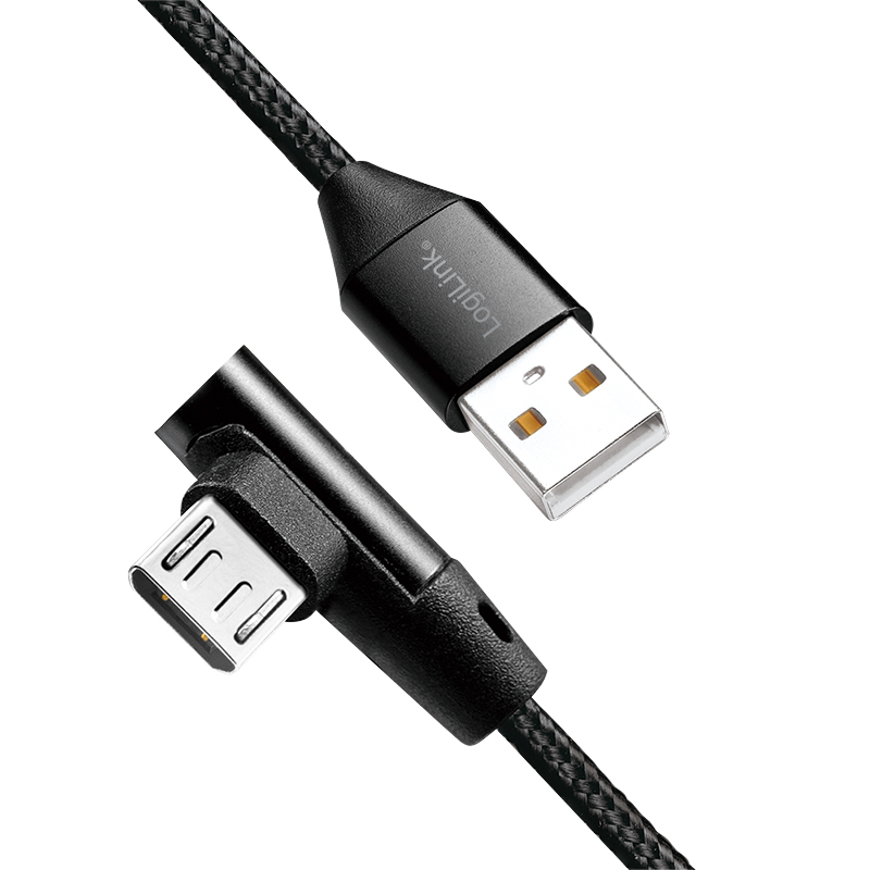 CU0142 1m USB2.0 A TO MICRO (ANGLED)  M/M CHARGING CBL LOGILINK