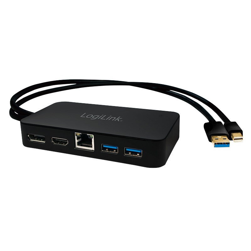 CV0111 MINI DP DOCKING TO HDMI/DISPLAY PORT/LAN/USB3.0 LOGILINK