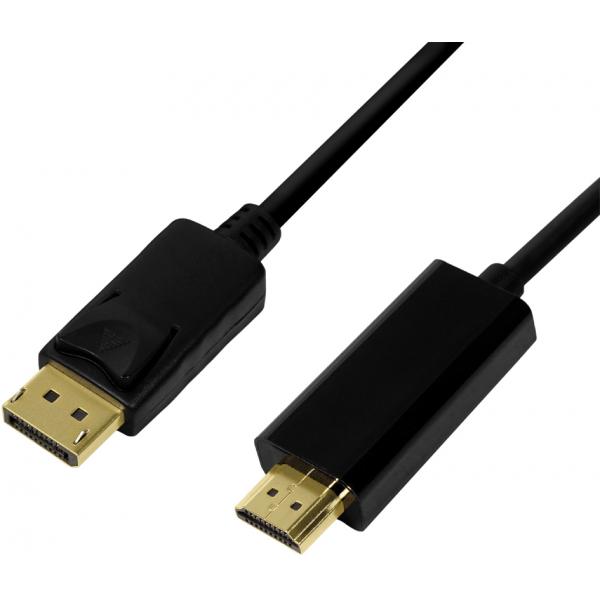 CV0128 3m DISPLAY PORT 1.2 TO HDMI 1,4 M/M LOGILINK