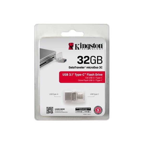 DTDUO3C/32GB DATA TRAVELER TYPE C DUO FLASH DRIVE USB3.1 KINGSTON