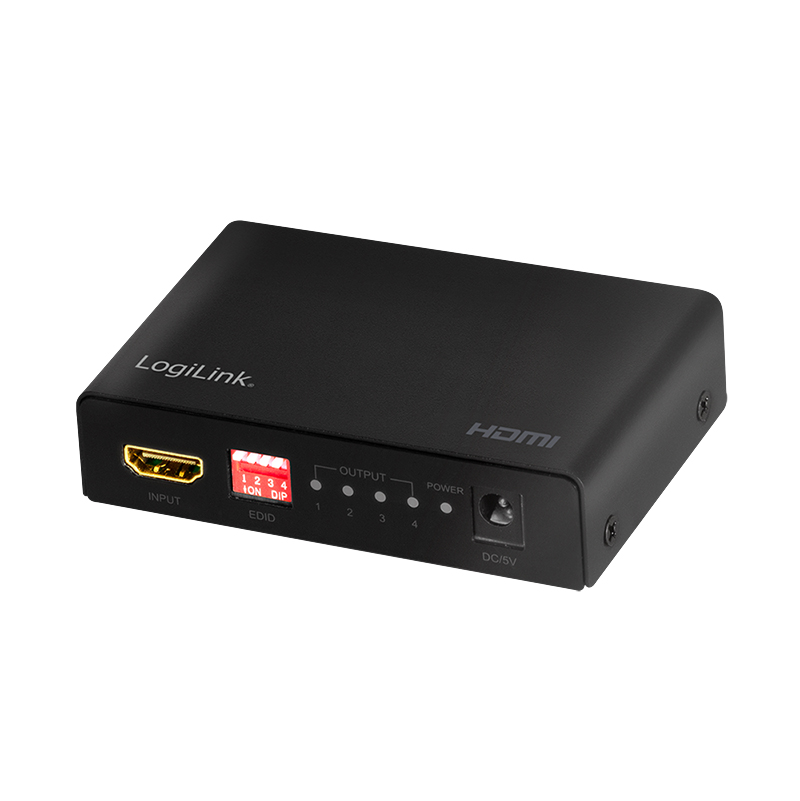HD0038 HDMI SPLITTER 4-PORT 4K/60Hz DOWNSCALER EDID LOGILINK