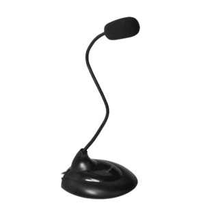 HS0047 MICROPHONE W/STAND FOOT AND FLEXIBLE NECK, LOGILINK
