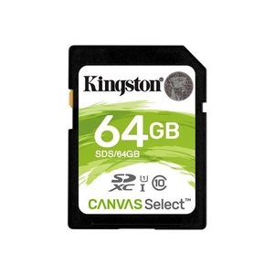 FLASH CARD SDS 64GB, CANVAS KINGSTON C10