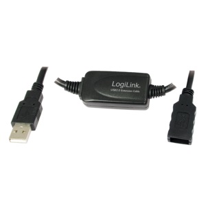 UA0143 LL EXT CBL 10m USB2,0 BLK