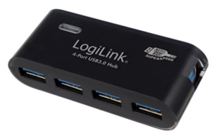 UA0170 HUB USB3.0 4-PORT W/PSU BLK LOGILINK