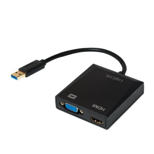 UA0234 USB3.0 TO VGA/HDMI BLK LOGILINK